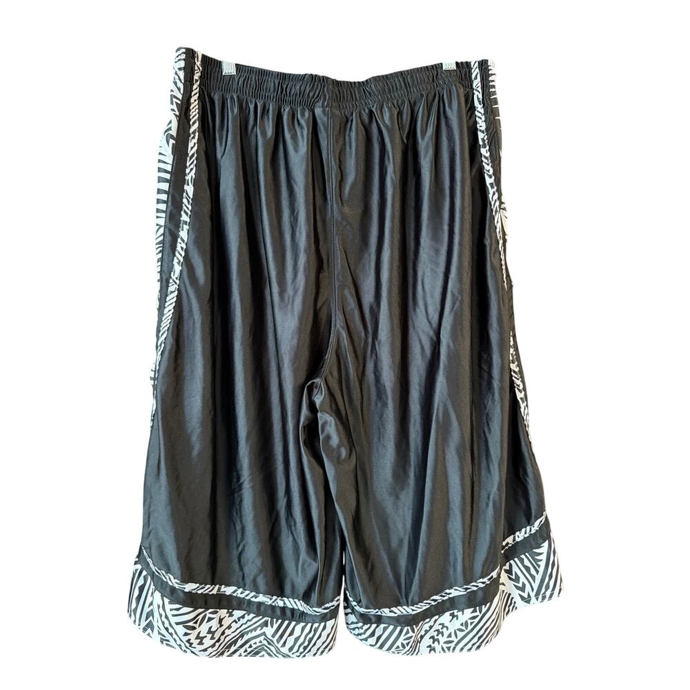Choice Apparel Mens Black & White Abstract Drawstring Basketball Shorts Size 4XL - Picture 2 of 6